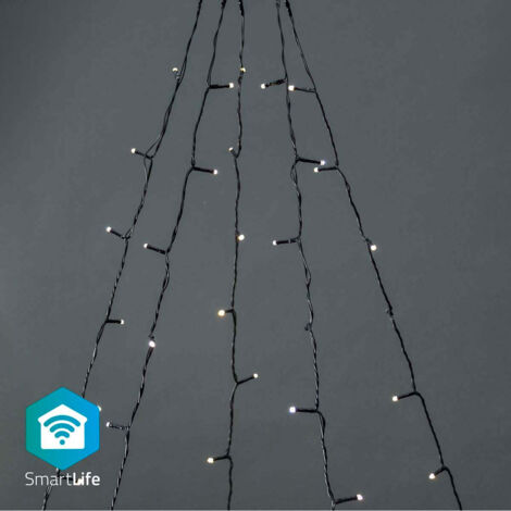 NEDIS SMARTLIFE - LED DÉCORATIVE - ARBRE - BLANC CHAUD - 200 LED'S - EXTÉRIEUR - MOTIFS DE MOUVEMENT - 5 X 4M - ANDROID/IOS (1/5)