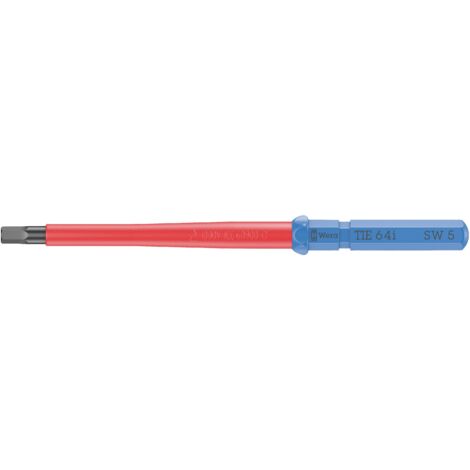 Wera Kraftform Kompakt VDE 64 i 5,0 x 157 mm TIE pour électricien 6 pans intérieurs Lame interchangeable 5.0 mm Q831083
