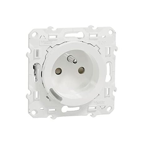 SCHNEIDER ELECTRIC - WISER ODACE - PRISE 2P+T CONNECTÉE - 16A - ZIGBEE - BLANC - S520559