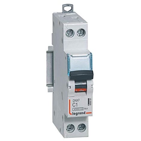 DISJONCTEUR DX³ 4500 - VIS/VIS - U+N 230V 1A - 6KA - COURBE C - DÉPART LEGRAND LEG406861 (1/3)