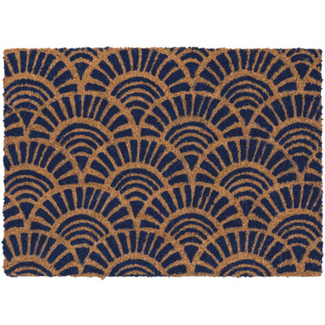 Tapis Coco Imprimé Paon Bleu 40x60cm - Btb (1/2)