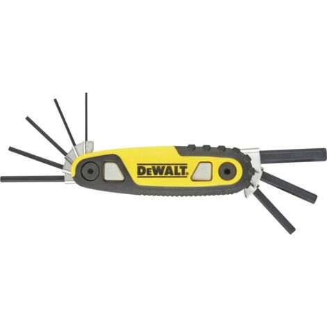 Dewalt – Clé hexagonale interne métrique 8 pièces – Pour espaces confinés – Acier au chrome vanadium – DWHT070263 (1/7)