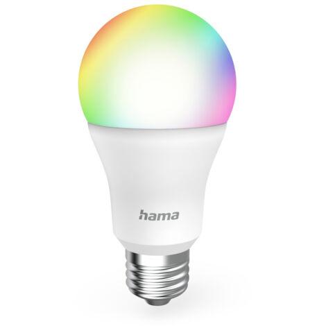AMPOULE LED WI-FI INTELLIGENTE, E27, MATE, 9W, RVBB, PR COMM. VOC./APPL. HAMA 00176640 (1/5)