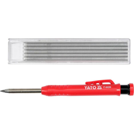 YATO YT-69290 CRAYON DE CHARPENTIER AUTOMATIQUE AVEC 6 MINES, TROU PROFOND (1/3)