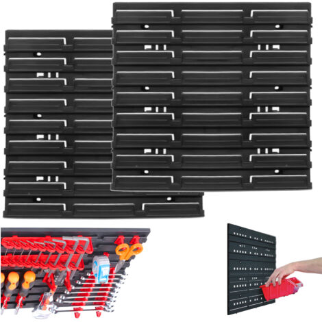 TIHONORI Lot De 2 Feuilles En Plastique Polypropylène Noir De 2 Mm