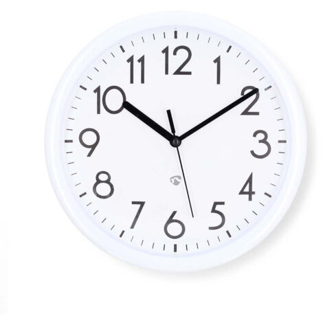 HORLOGE MURALE DIAMÈTRE: 220 MM PLASTIQUE BLANC NEDIS CLWA105WT (1/5)