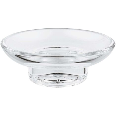 Grohe – Porte-savon transparent en verre – Grand modèle mural pour salle de bains – Compatible série Essentials – 40368001