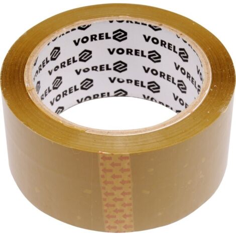Ruban d'emballage PP marron 48 mm x 66 m / 75302 / VOREL (1/2)