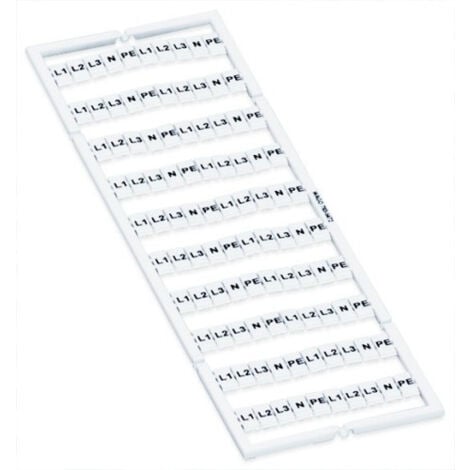 WMB Bezeichnungssystem 793-599 - Zahlen 1-100, Waagerecht, 5mm Raster, Weiß