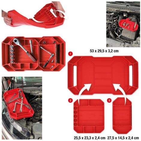 KS TOOLS 500.8077 LOT DE 3 PLATEAUX À OUTILS EN SILICONE (1/5)