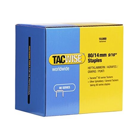 TACWISE 0385 BOÎTE DE 10000 AGRAFES GALVANISÉES 14 MM TYPE 80
