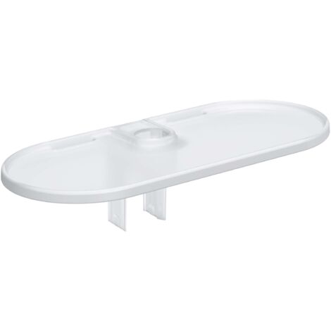 Grohe – Étagère pour barre de douche universelle en acrylique – Dimensions 222 x 100 mm – Compatible barres 22 mm – 27725001 (1/2)