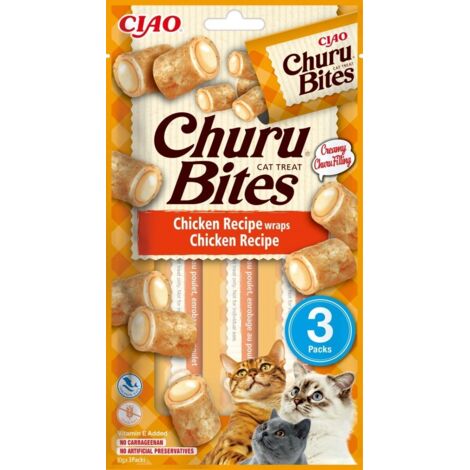 INABA CHURU BITES - CAT TREATS TO FEED FROM THE HAND - CRUNCHY POCKETS ...