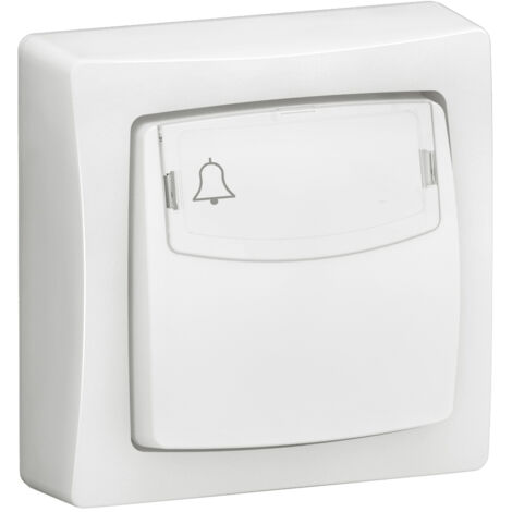 Poussoir porte-étiquette 6A complet blanc à bornes automatiques - LEG086009L