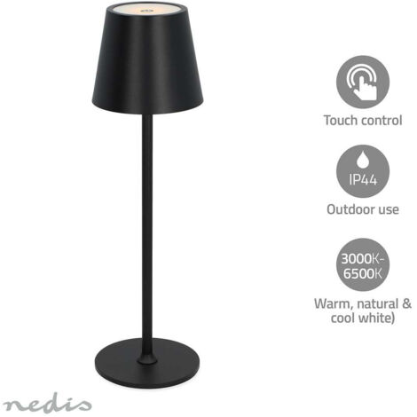 LAMPE LED DE TABLE LED 1.8 W 150 LM 3000 - 6000 K NOIR NEDIS (1/5)