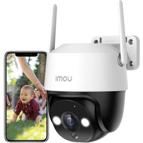 Caméra de sécurité extérieure 2K – Vidéosurveillance WiFi avec couverture 360° – Détection de mouvement – Vision nocturne – Imou