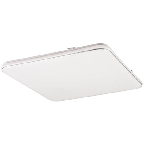 REALITY LEUCHTEN PLAFONNIER LED BLANCA R64141201, PLASTIQUE BLANC MAT/CHROME, AVEC LED 46 WATT, VARIATEUR D'INTENSITÉ (1/3)