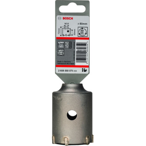 Bosch – Perceuse à percussion SDS plus-5 – Foret 50 x 50 x 72 mm – Dents en carbure pour béton armé – Progression de coupe rapide