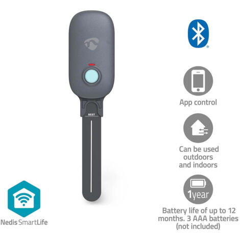 HUMIDIMÈTRE DE SOL SMARTLIFE BLUETOOTH® ALIMENTÉ PAR PILE IP55 0 - 100 % ANDROID IOS NEDIS BTSM1GY (1/5)