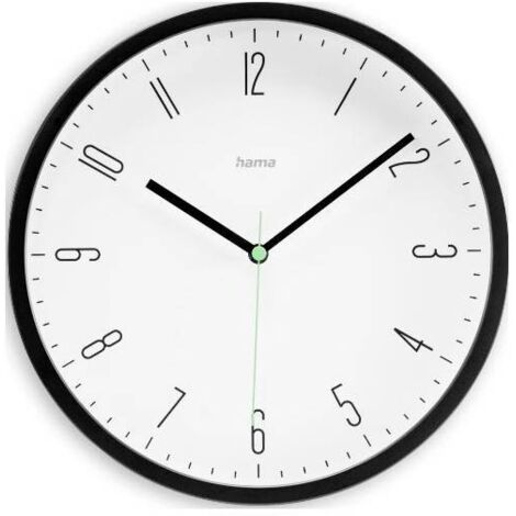 HORLOGE MURALE ''CAPRI'', HOR. À QUARTZ, ANALOG., MODERNE, Ø 25 CM, NRE HAMA (1/4)