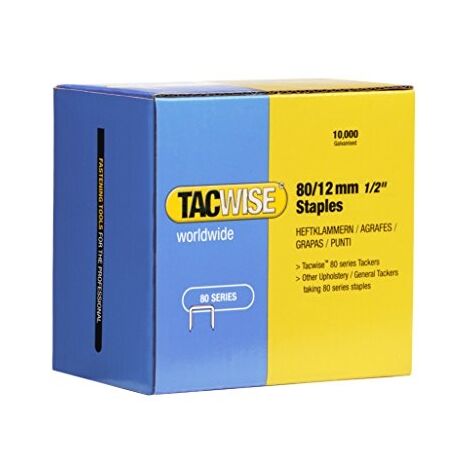 TACWISE 0384 10000 AGRAFES GALVANISÉES 80/12 MM (1/4)