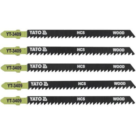 Yato YT-3409 lame de scie de scie sauteuse, de scie de scie à chantourner et de scie alternative Lame de scie de scie sauteuse de scie alternative de acier de acier à haute teneur en carbone (HCS) 5 p (1/2)