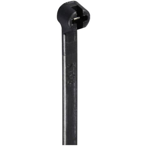 TRU COMPONENTS TC-12814140 SERRE-CÂBLE 140 MM 3.6 MM NOIR STABILISÉ AUX UV, AVEC LANGUETTE MÉTALLIQUE 100 PC(S) (1/2)