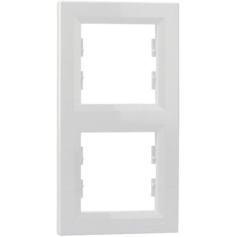Cadre Schneider Asfora blanc RAL 9003 – Conception robuste en ABS – Installation encastrée – Compatible interrupteurs série Asfora – EPH5810221D – Sirius