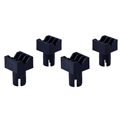 Wolfcraft – Mâchoires de serrage en plastique pour établi – Lot de 4 pièces – Compatible avec tables à alésage 20 mm – Renforce les possibilités de serrage
