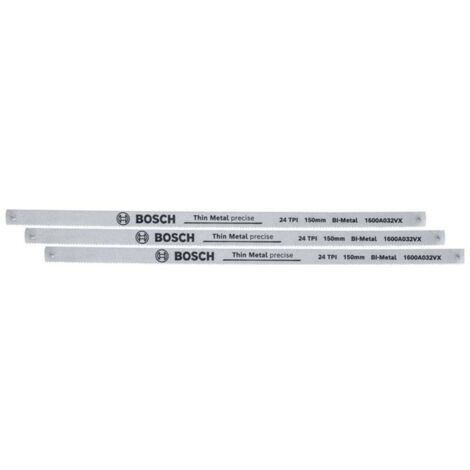 Bosch Home and Garden 1600A032UL Outils à main lames de scie à métaux 150 mm 24 TPI 3 pièces Longueur lame de scie 150 mm Y434683 (1/3)