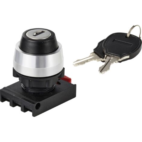 TRU COMPONENTS TC-12835268 ONPOW26BK-Y/31 ELÉMENT FRONTAL POUR COMMUTATEUR À CLÉ LEVIER NOIR 3 X +/- 45 ° 1 PC(S) (1/2)