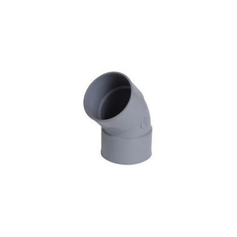 Nicoll – Coude PVC femelle-femelle 50mm à 45° – Raccord à coller gris pour systèmes d'évacuation – Applications plomberie (1/4)