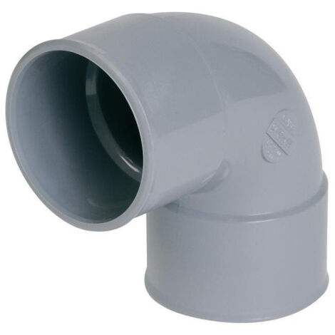 Nicoll – Coude femelle-femelle 32 mm à 87°30 – Raccord PVC pour évacuation eaux usées – Installation par collage – Couleur gris
