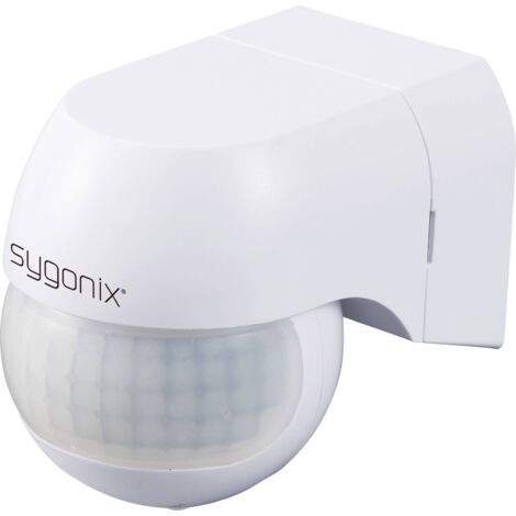 SYGONIX SY-6118230 SUSPENDU, MONTAGE APPARENT (EN SAILLIE) DÉTECTEUR DE MOUVEMENTS PIR 180 ° RELAIS BLANC IP44 (1/5)