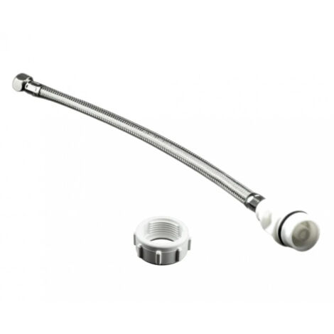 Geberit – Flexible tressé pour flotteur 300 mm – Fixation 3/8 pour réservoir apparent – Tresse métallique pour alimentation en eau