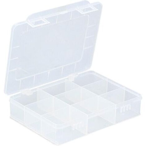 Boîte De Rangement à Compartiments - Avec Couvercle Transparent, Jaune, 20 Cloisons Amovibles - 10