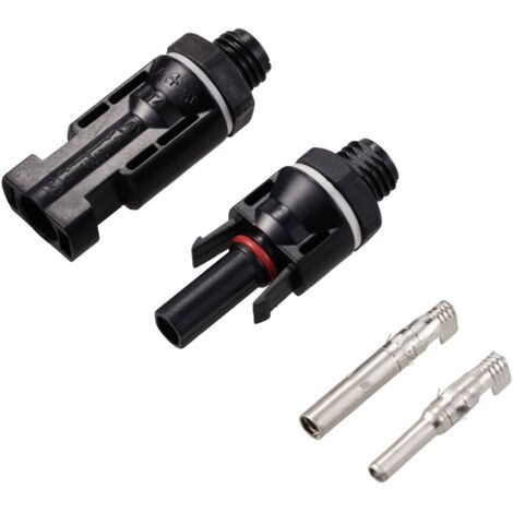 TRU COMPONENTS TC-12195632 CONNECTEUR SOLAIRE MÂLE/FEMELLE MC4 POUR CÂBLE SOLAIRE 4/6 MM 1000 V/DC 30 A 2 PC(S) (1/2)