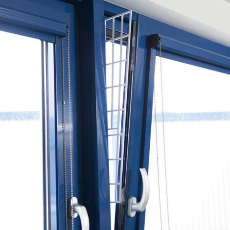 Grille protection fenêtres, panneau latéral 62 × 16/7 cm, blanc (1/4)