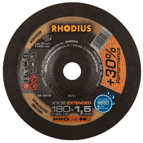 RHODIUS RHODIUS 205721 DISQUE À TRONÇONNER À MOYEU DÉPORTÉ 180 MM 1 PC(S) ACIER INOXYDABLE, ACIER (1/2)