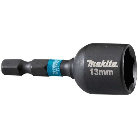 Makita – Clé à douille magnétique 13 mm B66852 – Logement hexagonal 1/4' – Acier S2 traité – Résistance élevée pour clés à chocs - B-66852-LLAVE