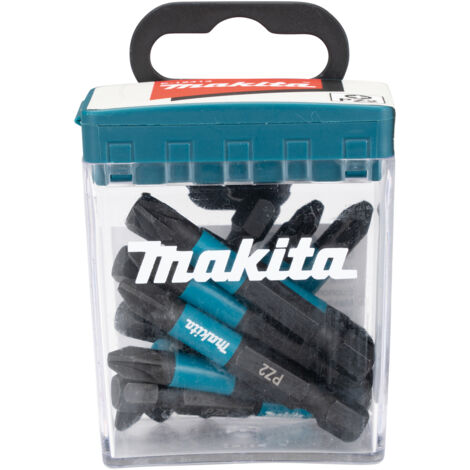 Makita – Embout pour visseuse PZ2 50 mm – Lot de 10 – Insertion MZ – Pour visseuse à impact – Vástago de ¼” hexagonal (1/4)