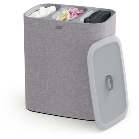 JOSEPH JOSEPH TOTA TRIO TRIEUR À LINGE 90L, GRIS 50024