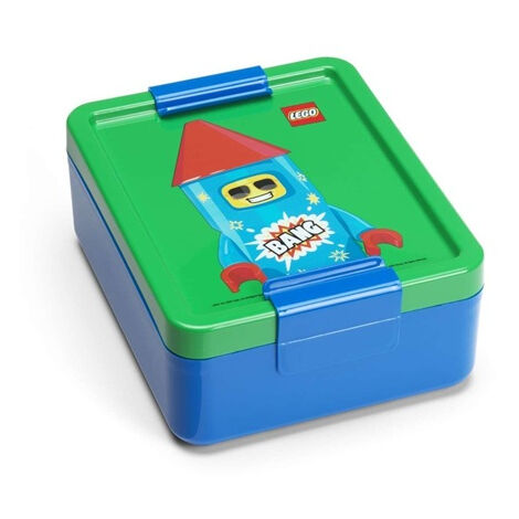 ROOM COPENHAGEN LEGO - BOÎTE À DÉJEUNER AVEC COMPARTIMENTS - DESIGN EMBLÉMATIQUE - DURABLE ET AMUSANT POUR LES ENFANTS - VERT ET
