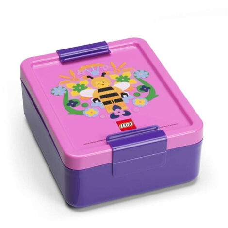 ROOM COPENHAGEN LEGO - BOÎTE À DÉJEUNER AVEC COMPARTIMENTS - DESIGN EMBLÉMATIQUE - DURABLE ET AMUSANT POUR LES ENFANTS - VIOLET