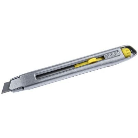 Stanley – Cutter à lame secable rétractable – Couteau de sécurité léger en métal – Pour coupe nette sans éclat – Usage professionnel