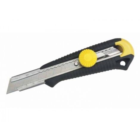 Stanley – Cutter MPO 10418 18 mm – Lame en acier inoxydable – Poignée ergonomique – Blocage de lame par molette crantée