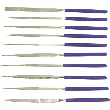 5 Limes Diamant Aiguille 3x140 Mm - Revêtement Titane, Pour Métal, Pierre, Bois, Manche TPU Confortable