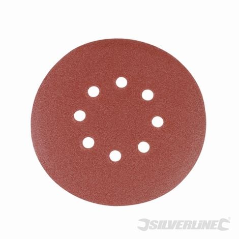 10 DISQUES ABRASIFS PERFORÉS AUTO-AGRIPPANTS 150 MM GRAIN 120 SILVERLINE 793804