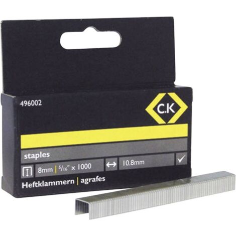 C.K 496002 AGRAFES CARRÉES 10,5 X 8 MM (1/2)