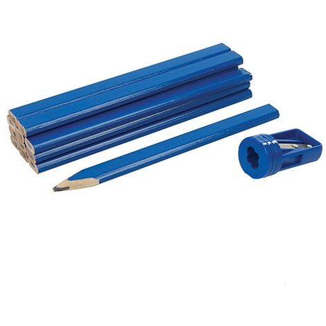 CRAYONS DE MENUISIER + TAILLE CRAYON SILVERLINE TOOLS 250227